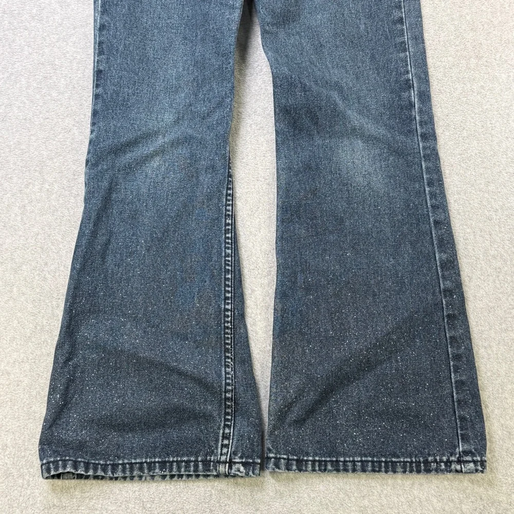 GAP Kids Flare Jeans 14 Regular Blue Denim‎ Glitter Hem Y2K Style
